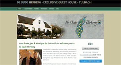 Desktop Screenshot of deoudeherberg.co.za